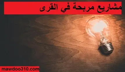 مشاريع مربحة في القرى