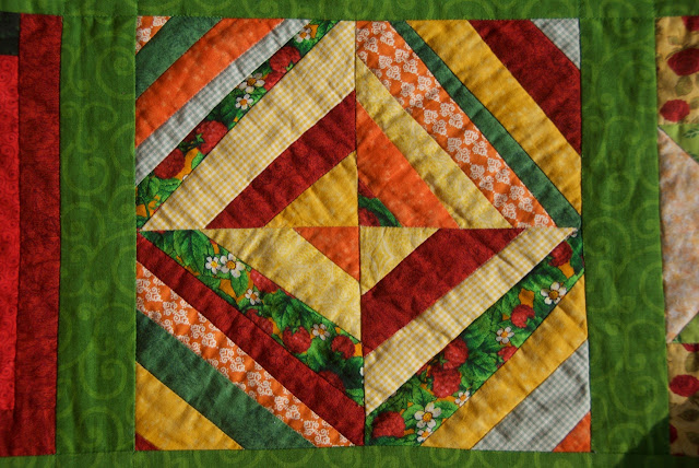 The Sunny Sampler - crazy strips block