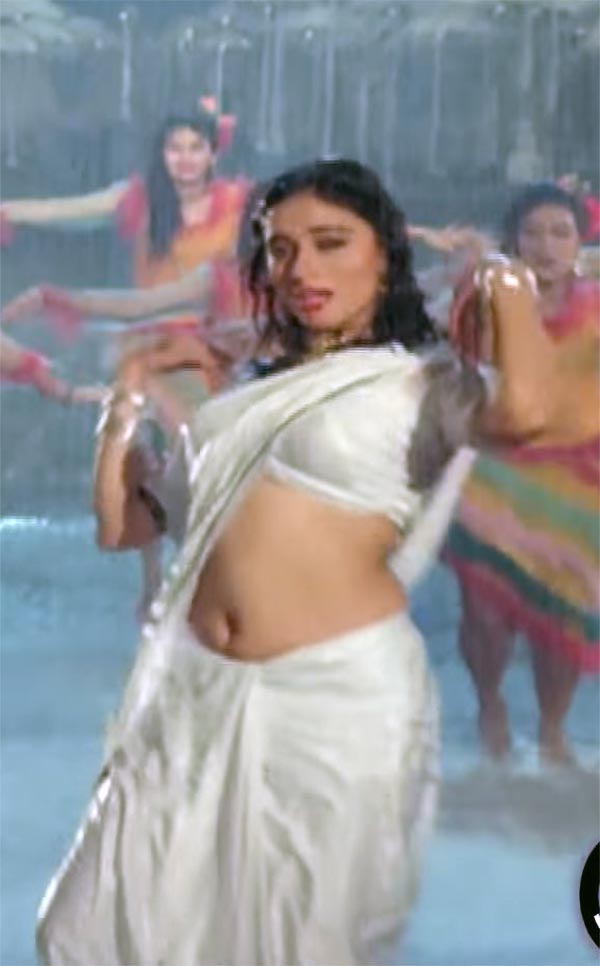 madhuri dixit white wet saree bollywood actress