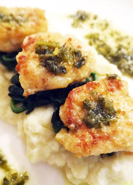 Scrumpdillyicious Pan Fried Monkfish With Lemon Caper Butter Sauce
