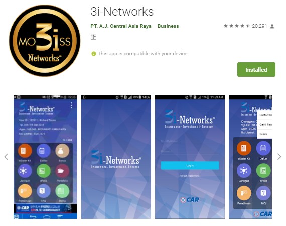  Aplikasi 3i-Networks