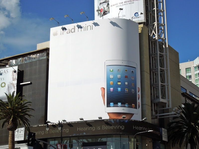 Giant iPad mini billboard Hollywood Highland