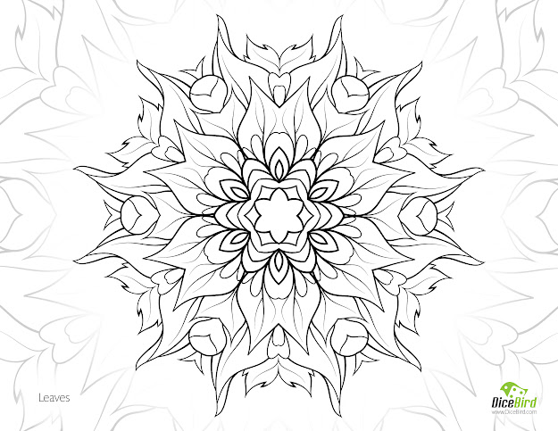 Leaves Flower Free Adult Printable Mandala Colouring Page Layered  Watercolors Video Tutorial