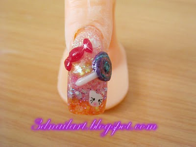 Candy Nails with Hello Kitty