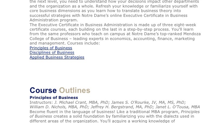 Mendoza College Of Business - Notre Dame Business School Ranking