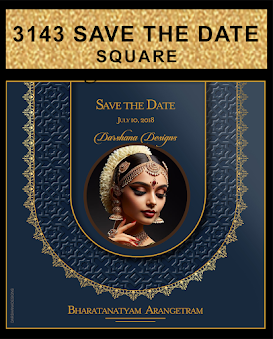 Save the Date Arangetram by Darshanadesigns