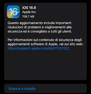 Apple: rilascia iOS 16.6 e iPadOS 16.6