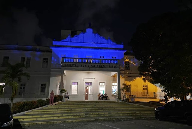 Prefeitura instala iluminação especial em letreiro no Busto de Tamandaré e no Hospital Santa Isabel