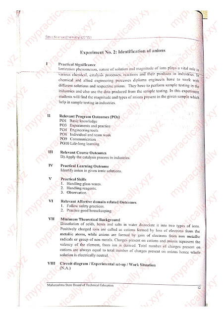 Identification of Anions Practical Answers Chemistry Answers