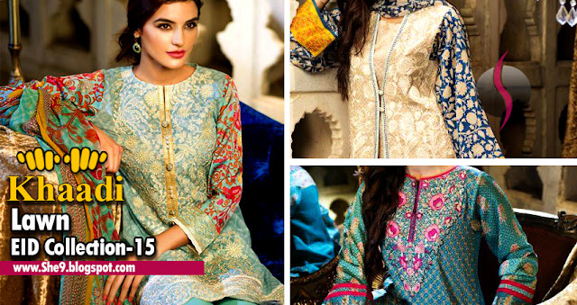 Khaadi Fancy Embroidered Eid Lawn Dresses