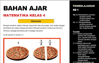 Download Bahan Ajar Daring Matematika Kelas 4 SD Semester 1