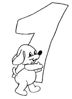 one coloring pages with doggy