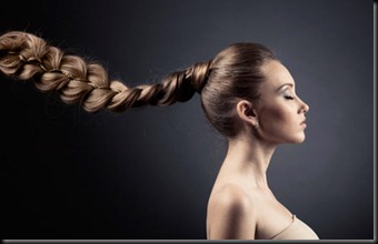 Beautiful Woman Portrait. Long Brown Hair 