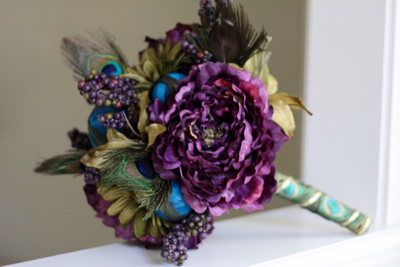 purple and yellow wedding