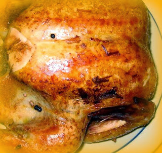 Pollo al horno con puré de papas