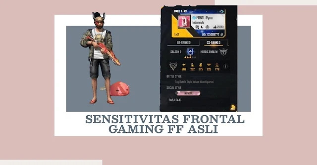 Settingan Sensitivitas Frontal Gaming FF 2024, Asli!