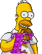 Abecedario con Homer Simpson en Diferentes Posturas.