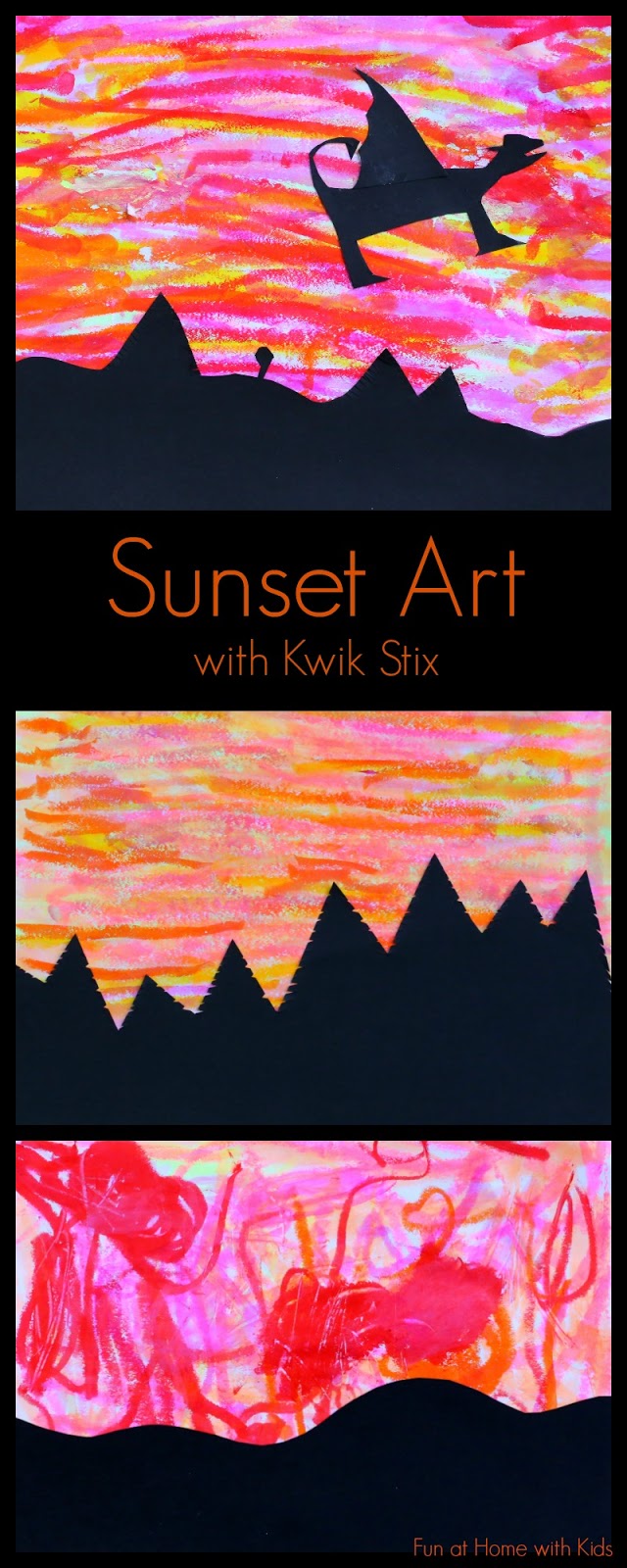Sunset Art with Kwik Stix (our favorite new art supply!)