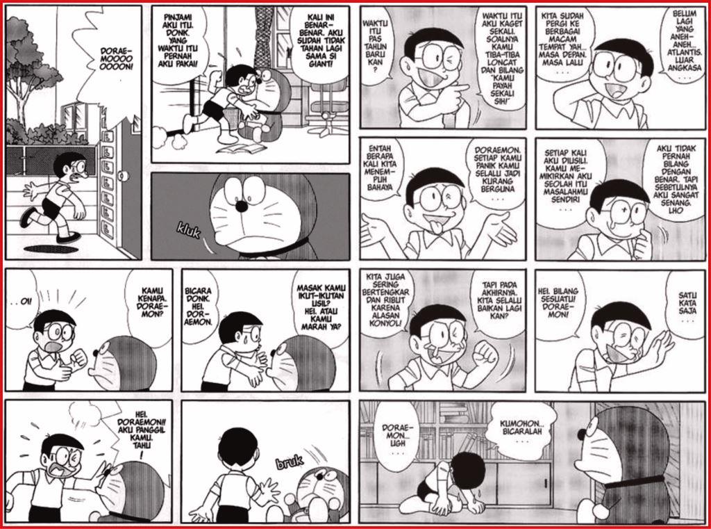 Contoh Gambar Ilustrasi Kartun Doraemon Yang Mudah Digambar