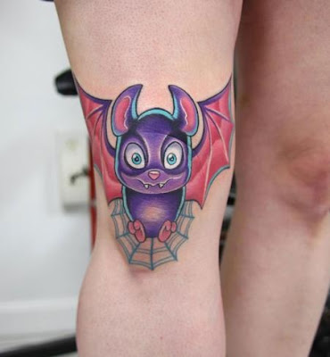 Cartoon Bat Tattoo