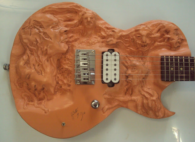 carved electric guitar guitarra escultura