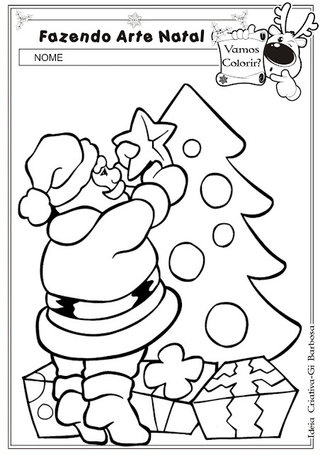 Desenhos super fofinhos de Natal para colorir