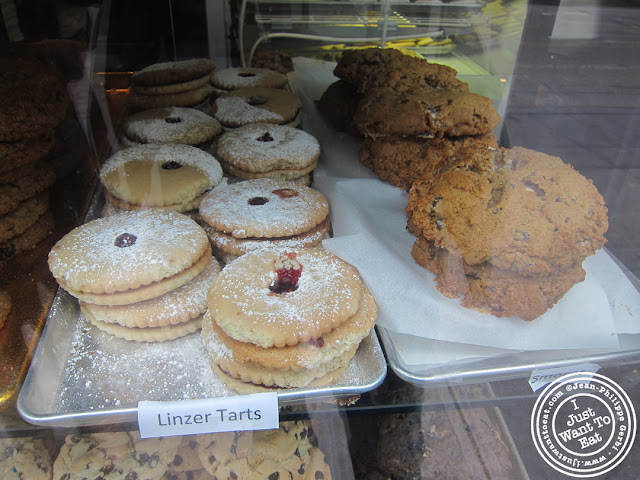 Image of Pastries linzer tarts and cookies at Rocco's in NYC, New York