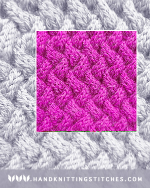 Hand Knitting Stitches - Basket Weave Cable Pattern