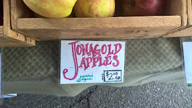 jonagold apples at seattle university district farmer's market