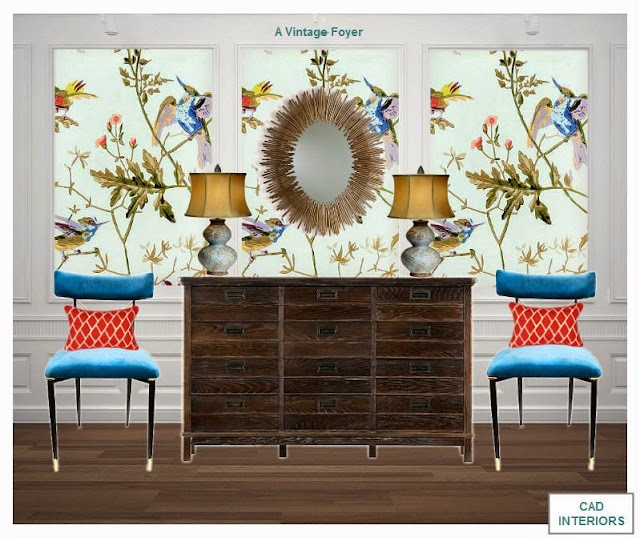 traditional vintage bohemian eclectic edesign interior design wallpaper