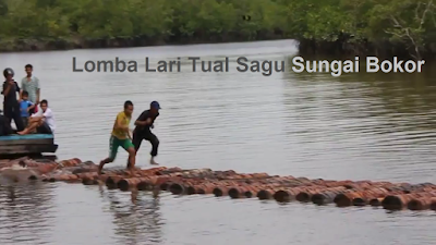 Wisata Sungai Bokor di Kabupaten Meranti lomba lari tual sagu