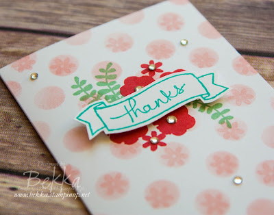 Endless Thanks Note Card by Stampin' Up! UK Demo Bekka Prideaux - check it out here