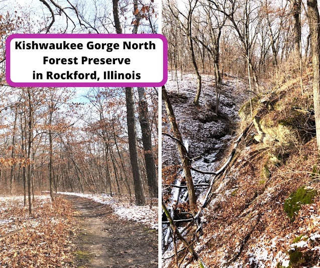 Winter Hike into the Snow Kissed Gorge at Kishwaukee Gorge North Forest Preserve in Rockford, Illinois