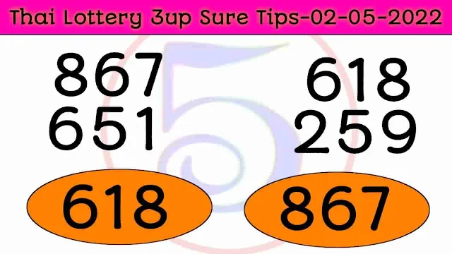 2/05/2022 3UP VIP DIRECT SET THAILAND LOTTERY - THAI LOTTERY 3UP SURE TIPS 2-05-2022