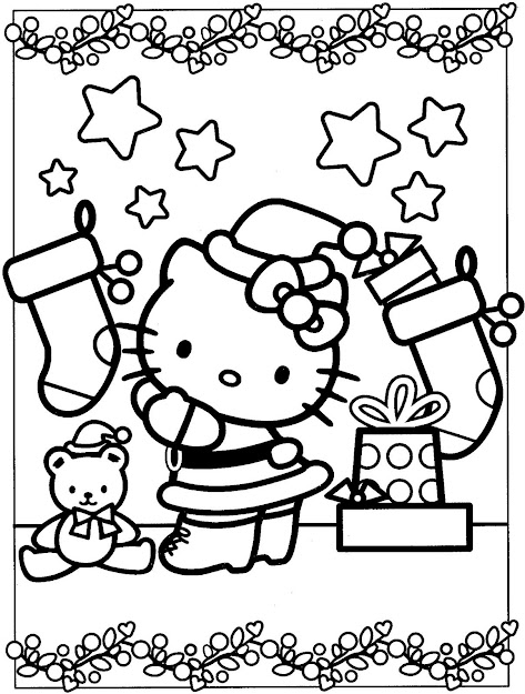 Free Hello Kitty Coloring Pages Image   