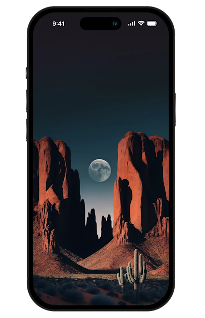 midjourney ai generated desert wallpaper for phone