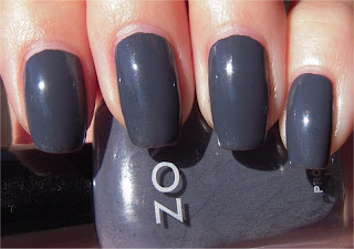 dark gray creme nail art