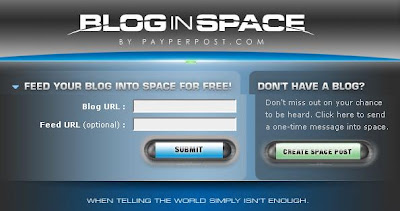 Bloguer dans l'espace