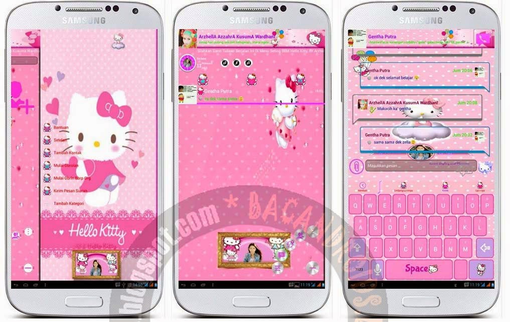 Download BBM Mod Background HelloKitty Apk