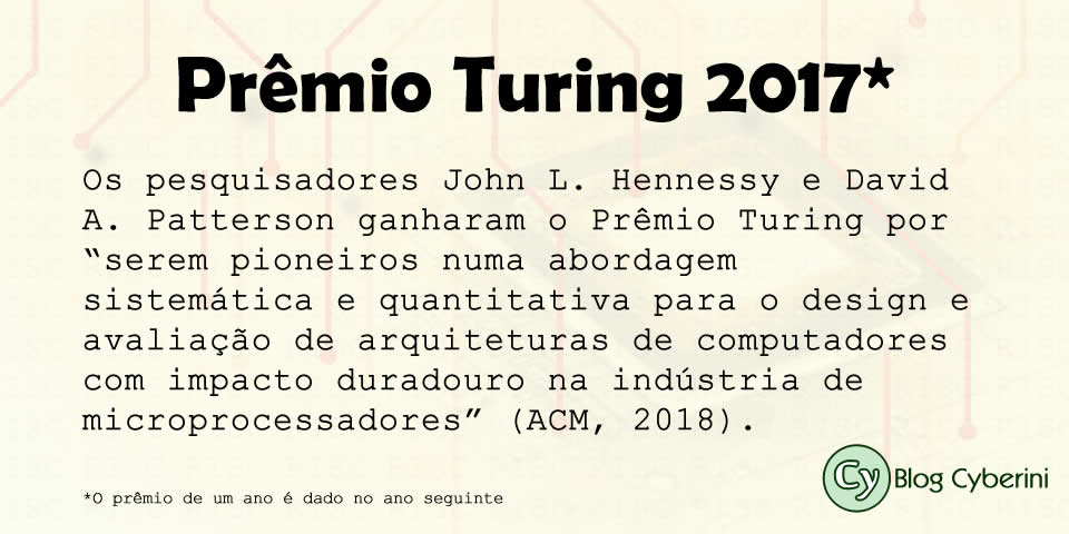 Prêmio Turing 2017 vai para John L. Hennessy e David A. Patterson