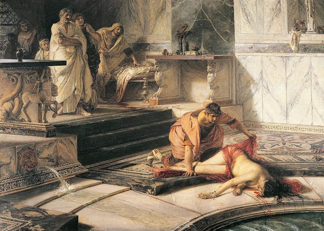 Император Нерон склоняется над своей матерью Агриппиной