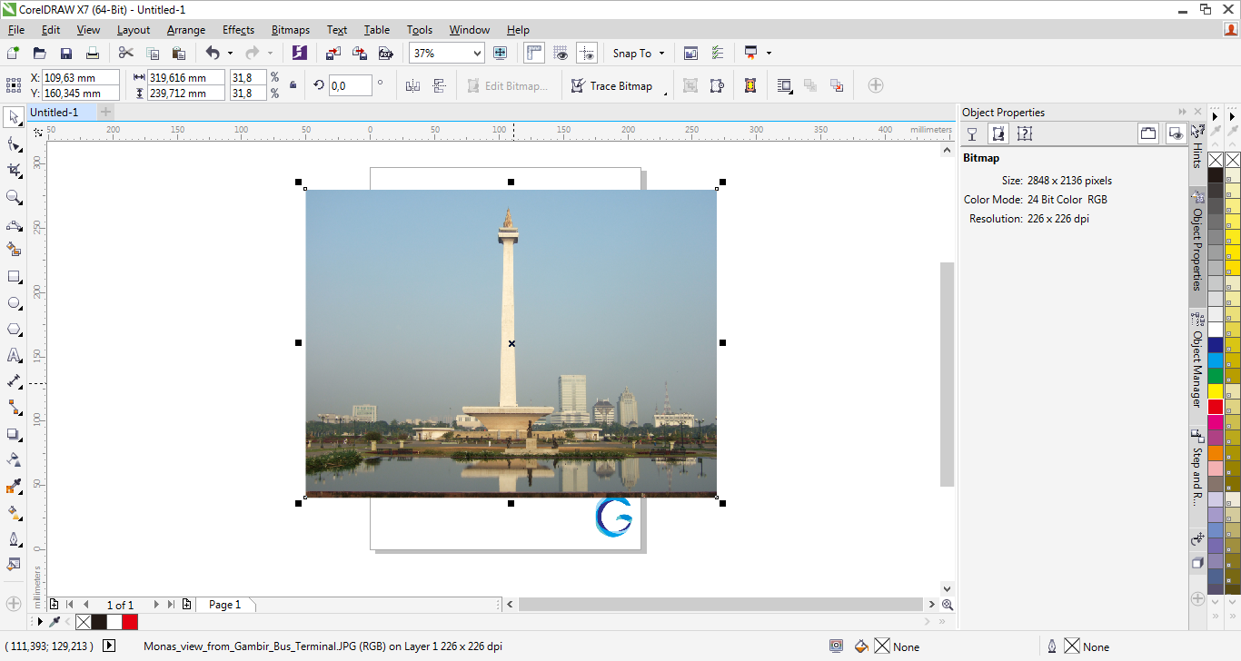 CARA MEMASUKAN GAMBAR KE COREL DRAW X7 IMPORT G Blood Design