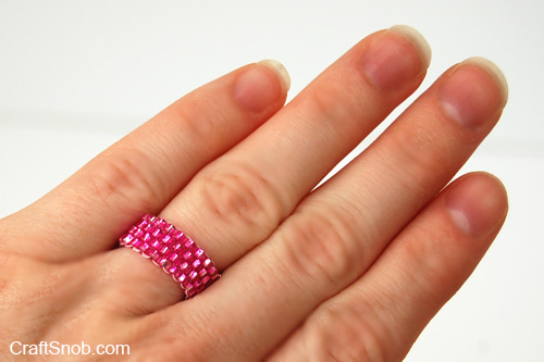 learn the basics of peyote stitch and make a ring!
