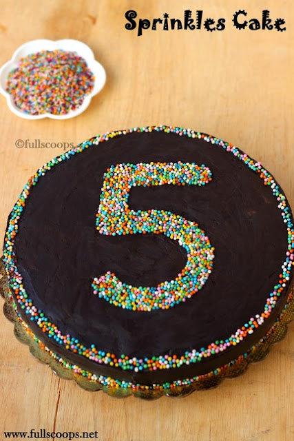 Sprinkles Number Cake
