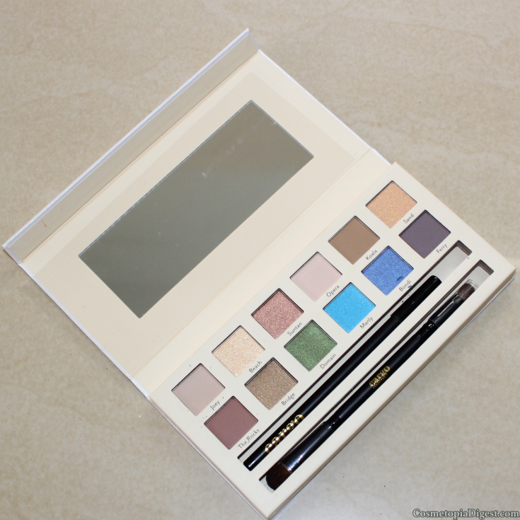 Review and swatches of Cargo Cosmetics Land Down Under Eyeshadow Palette, and eye makeup looks. 