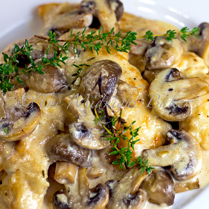 Mushroom Asiago Chicken - The Midnight Baker