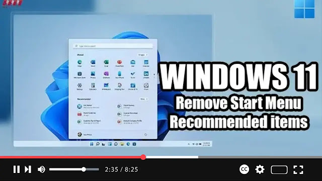 How to Remove Start Menu Recommended items on Windows 11