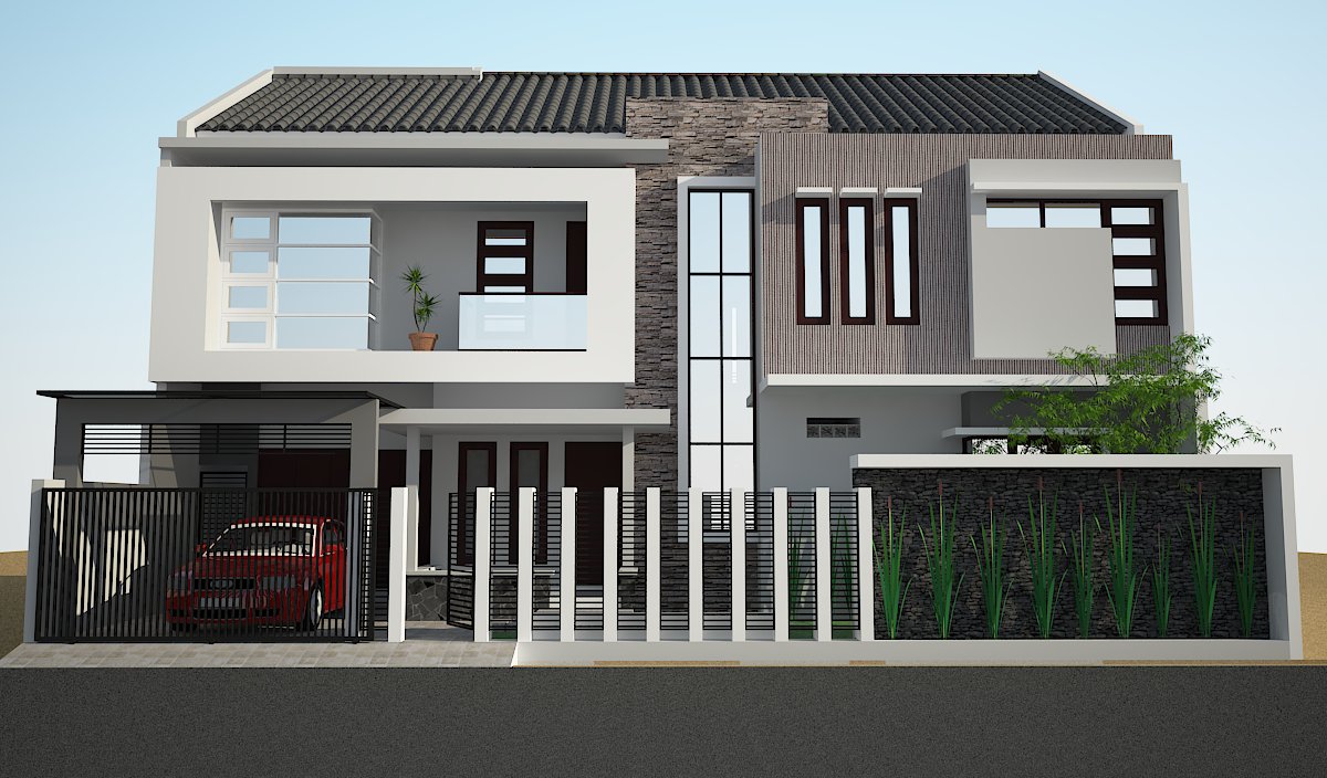 20 Contoh Desain  Fasad Rumah  Minimalis  Modern  Jurnal 