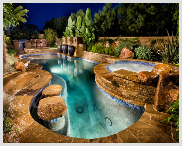 Determine the best layout for the uniqe outdoor pool designs and designs