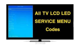 LED TV Service Menu Codes